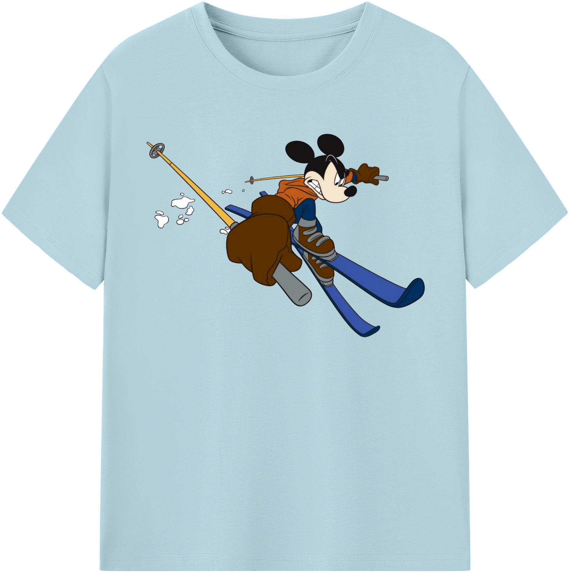 （画像用） ミッキーマウス Mickey Mouse 綿100％半袖Tシャツ（フロントプリント）